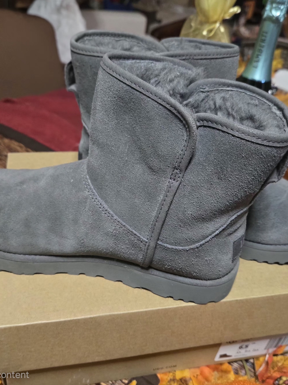 UGG Cory Short Suede Ankle Boots in Gray/ Runs Small